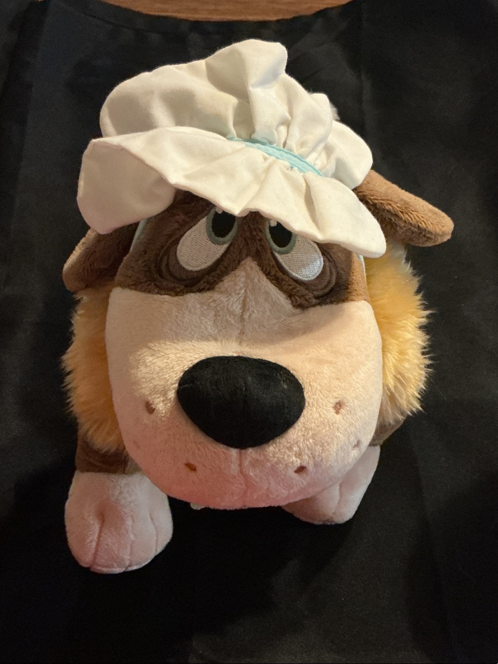 NWT Disney Store NANA plush animal Peter Pan brown dog with white bonnet